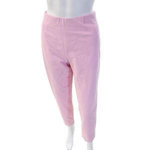 Seductive Women Ankle Cropped Pants Pink Cotton Blend Size 42
